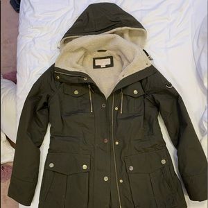 Micheal kors army green winter jacket